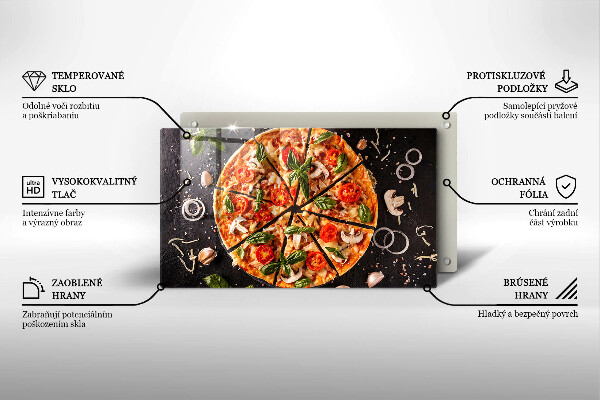 Cubre vitrocerámica Pizza con champiñones