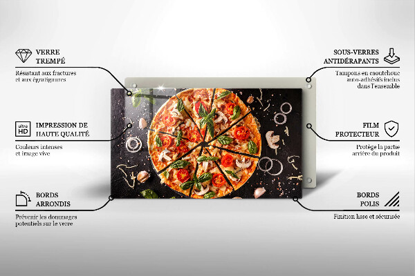 Cubre vitrocerámica Pizza con champiñones