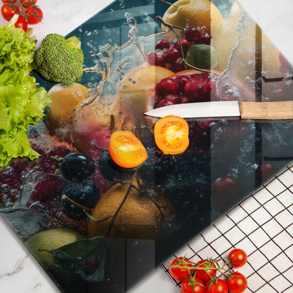 Cubre vitrocerámica frutas en agua