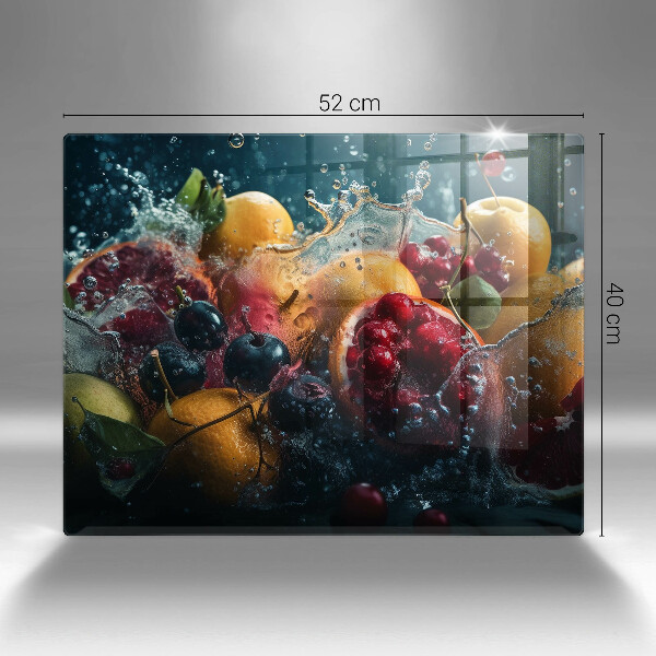 Cubre vitrocerámica frutas en agua