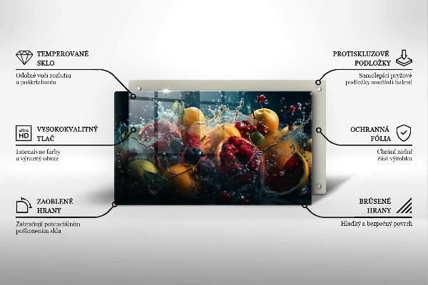 Cubre vitrocerámica frutas en agua