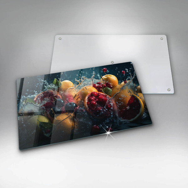 Cubre vitrocerámica frutas en agua