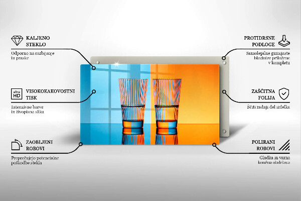 Cubre vitrocerámica Dos vasos de agua