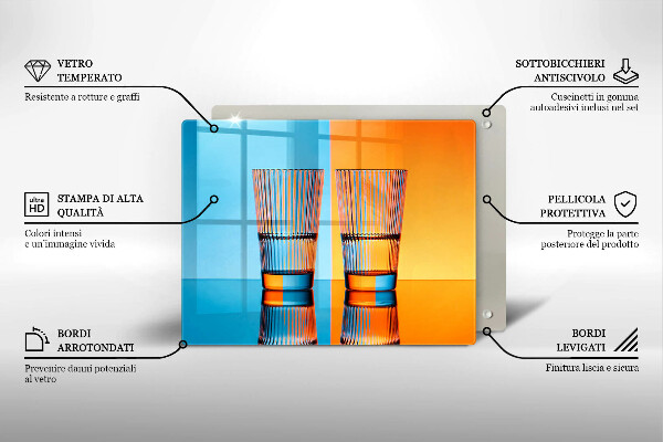 Cubre vitrocerámica Dos vasos de agua