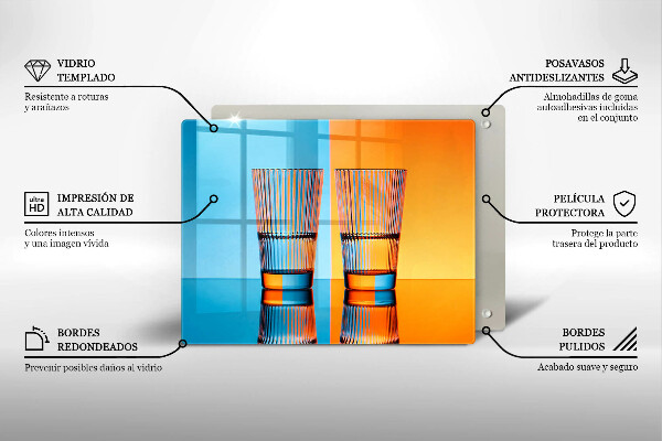Cubre vitrocerámica Dos vasos de agua