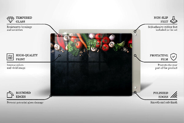 Cubre vitrocerámica Verduras coloridas