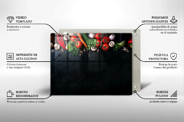 Cubre vitrocerámica Verduras coloridas