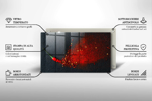 Cubre vitrocerámica Pimiento picante