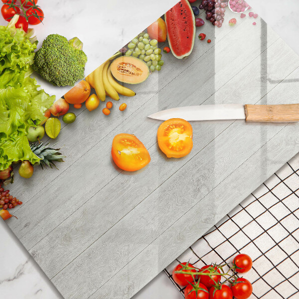 Cubre vitrocerámica Frutas en tablas