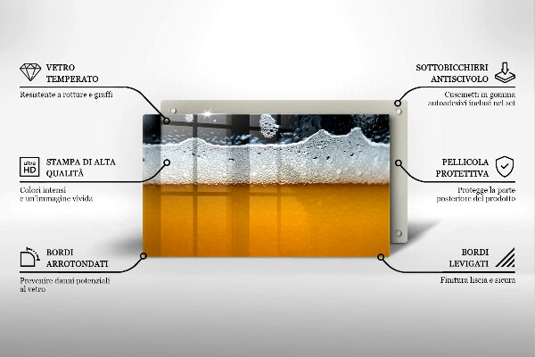 Cubre vitrocerámica Beber espuma de cerveza