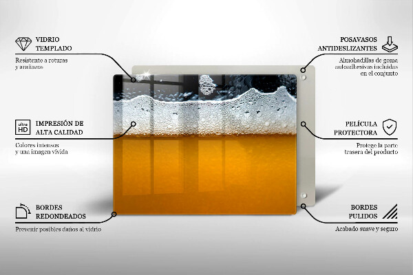 Cubre vitrocerámica Beber espuma de cerveza