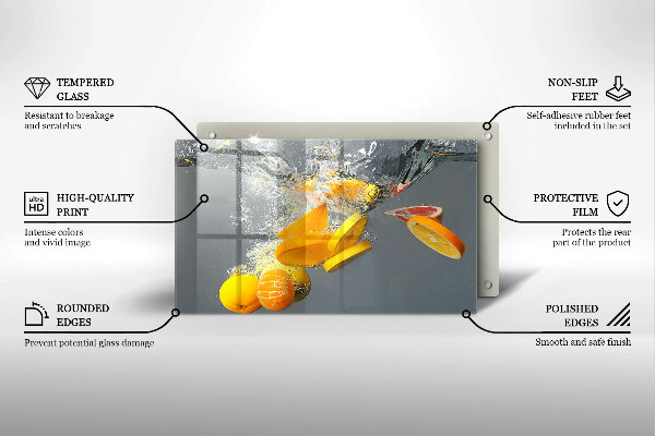 Cubre vitrocerámica limones en agua
