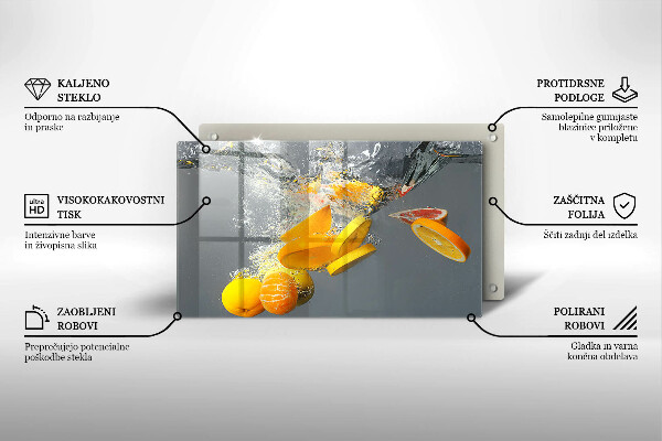 Cubre vitrocerámica limones en agua
