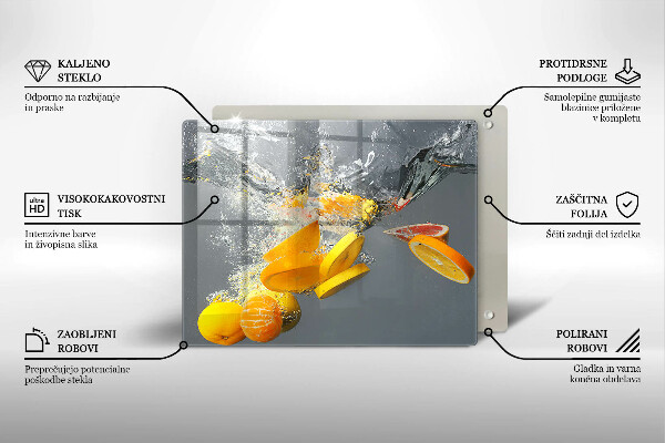 Cubre vitrocerámica limones en agua