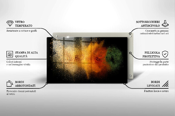 Cubre vitrocerámica Especias coloridas