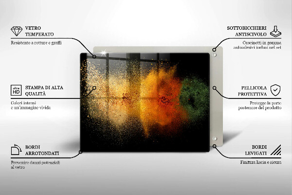 Cubre vitrocerámica Especias coloridas