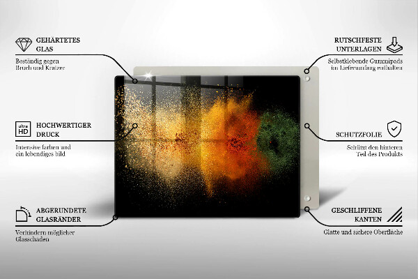 Cubre vitrocerámica Especias coloridas