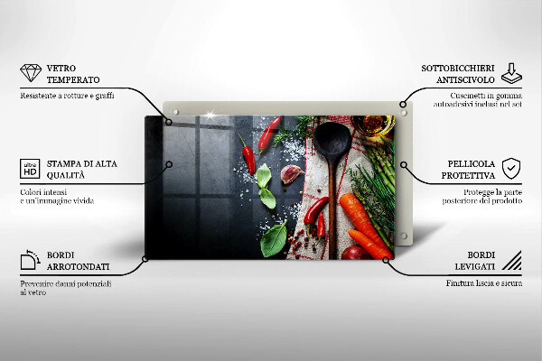 Cubre vitrocerámica comida de cocina