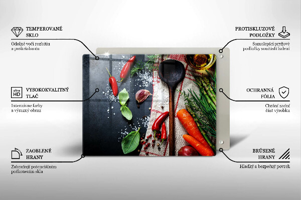 Cubre vitrocerámica comida de cocina