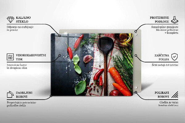 Cubre vitrocerámica comida de cocina