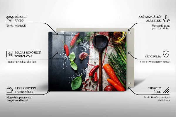 Cubre vitrocerámica comida de cocina