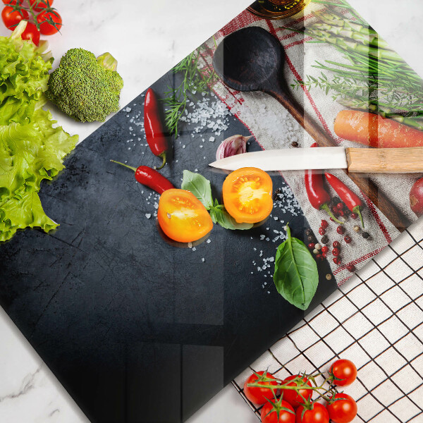 Cubre vitrocerámica comida de cocina