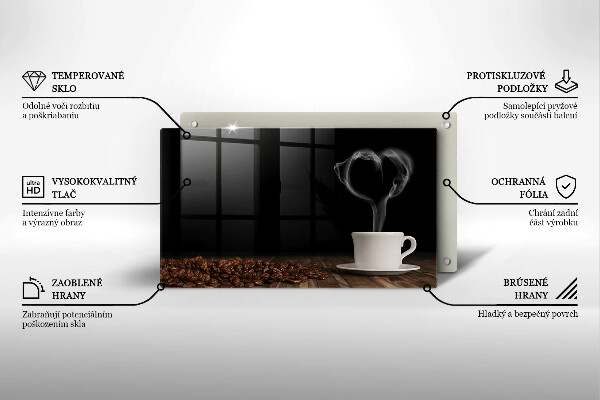 Cubre vitrocerámica Corazón de taza de café
