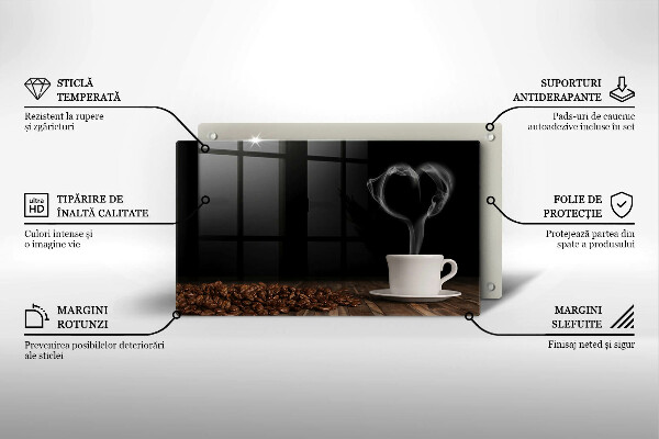 Cubre vitrocerámica Corazón de taza de café