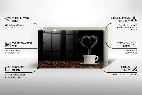 Cubre vitrocerámica Corazón de taza de café