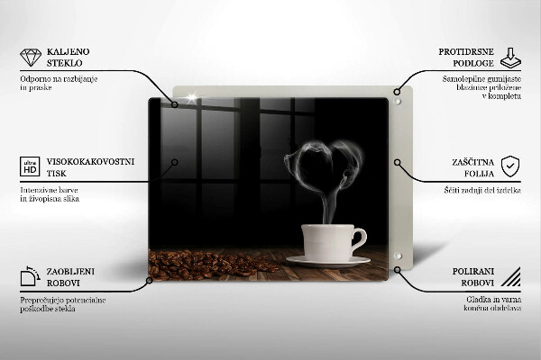 Cubre vitrocerámica Corazón de taza de café