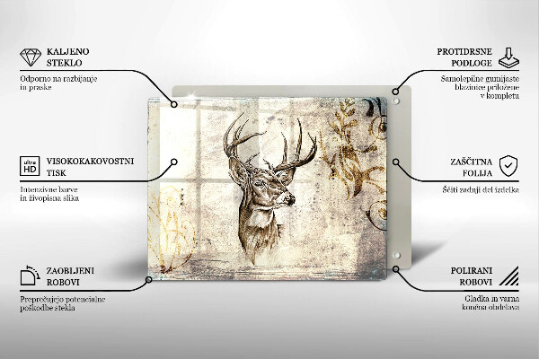 Cubre vitrocerámica Ilustración de animales ciervos