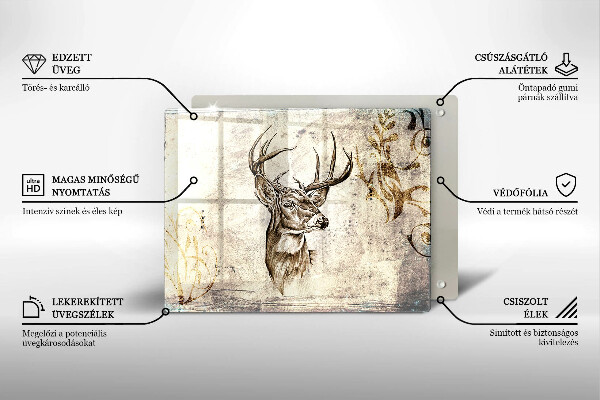 Cubre vitrocerámica Ilustración de animales ciervos