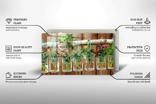 Cubre vitrocerámica Plantas de hierbas vintage