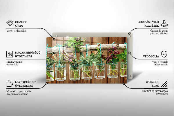 Cubre vitrocerámica Plantas de hierbas vintage