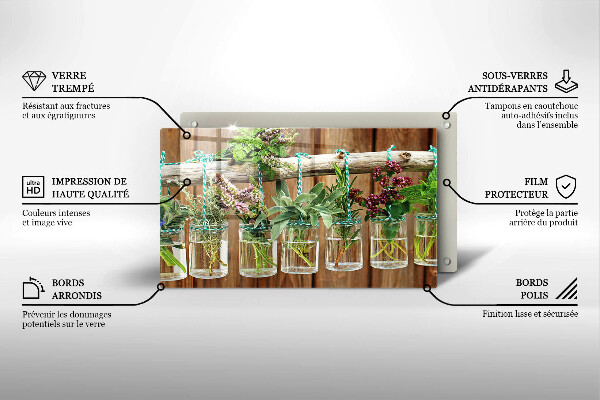Cubre vitrocerámica Plantas de hierbas vintage