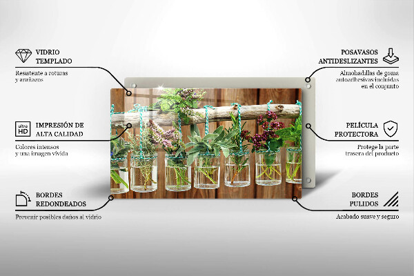 Cubre vitrocerámica Plantas de hierbas vintage