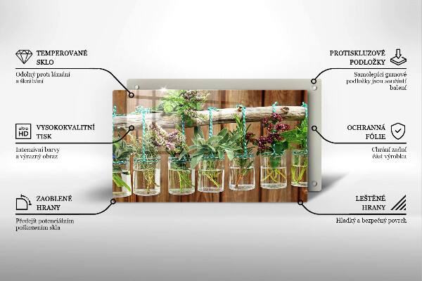 Cubre vitrocerámica Plantas de hierbas vintage
