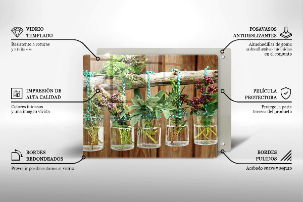 Cubre vitrocerámica Plantas de hierbas vintage