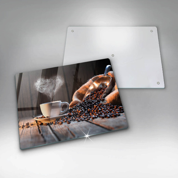 Cubre vitrocerámica Taza de café y corazón