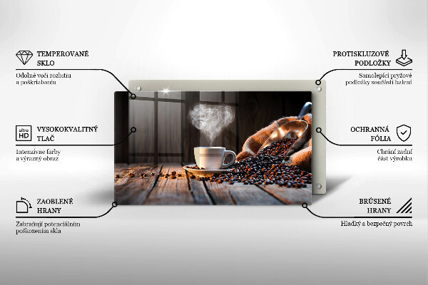 Cubre vitrocerámica Taza de café y corazón