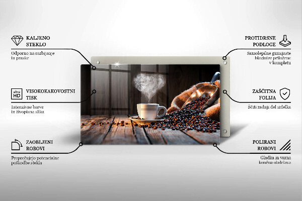 Cubre vitrocerámica Taza de café y corazón