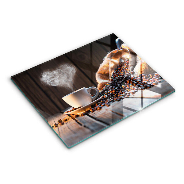 Cubre vitrocerámica Taza de café y corazón