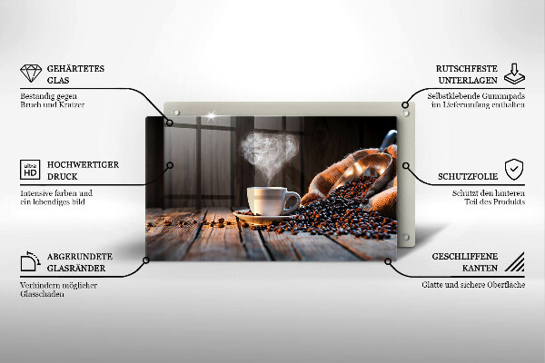 Cubre vitrocerámica Taza de café y corazón