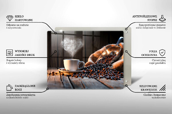 Cubre vitrocerámica Taza de café y corazón