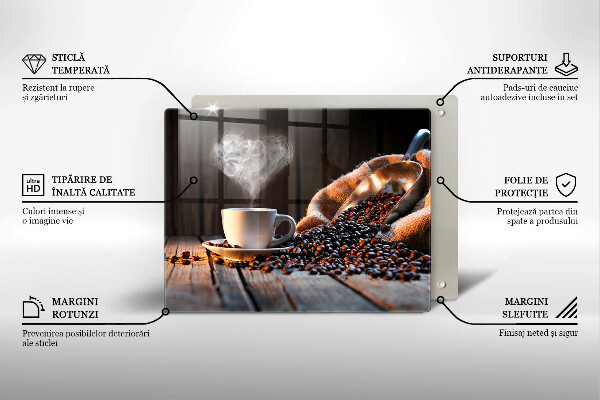 Cubre vitrocerámica Taza de café y corazón