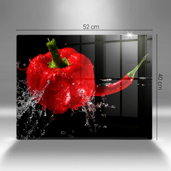 Cubre vitrocerámica Pimientos rojos en agua