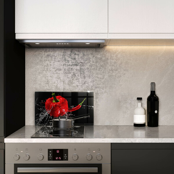 Cubre vitrocerámica Pimientos rojos en agua