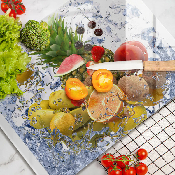 Cubre vitrocerámica Fruta jugosa y agua.