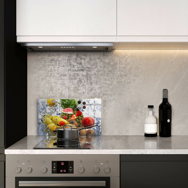 Cubre vitrocerámica Fruta jugosa y agua.