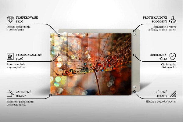 Cubre vitrocerámica diente de león mojado